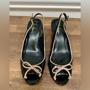 Size 6.5 Cole Haan sling back open toe shoes